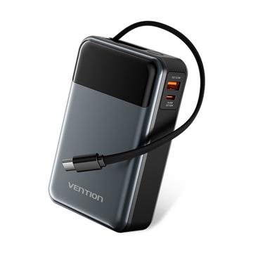 Vention FHYB0 20000mAh Power Bank med integrert USB-C-kabel - 65W