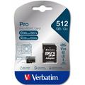 Verbatim Pro U3 microSDXC-minnekort med SD-adapter 47046 - 512 GB