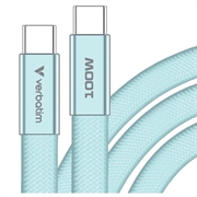 Verbatim Sync & Charge SoftTouch USB-C/USB-C-kabel - 100W PD 3.0, 480Mbps - 1.2m - blå
