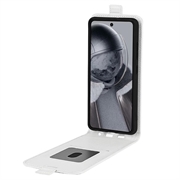 HMD Pulse/Pulse+/Pulse Pro Vertikalt Flip-Deksel med Kortlomme - Hvit