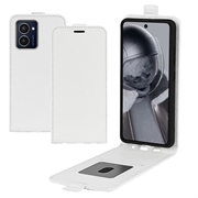 HMD Pulse/Pulse+/Pulse Pro Vertikalt Flip-Deksel med Kortlomme - Hvit