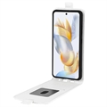 Honor 90 Vertikalt Flip-Deksel med Kortlomme - Hvit