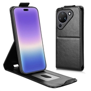 Huawei Pura 90 vertikalt flip-etui med stativ