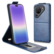Huawei Pura 90 vertikalt flip-etui med stativ - mørkeblå