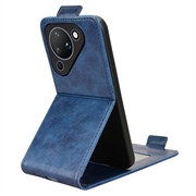 Huawei Pura 90 vertikalt flip-etui med stativ - mørkeblå