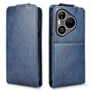 Huawei Pura 90 Pro Max vertikalt flip-etui med stativ - mørkeblå