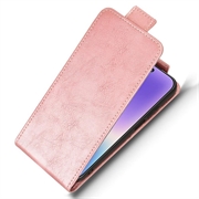 Huawei Pura 90 vertikalt flip-etui med stativ - Roségull