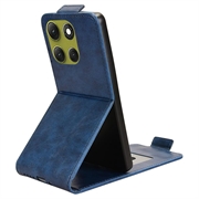 Motorola Moto G86 vertikalt flip-etui med stativ - Mørkeblå