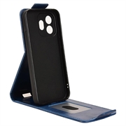 OnePlus 15T vertikalt flip-etui med stativ - mørkeblå