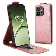 OnePlus 15T vertikalt flip-etui med stativ - Roségull