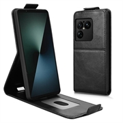 Sony Xperia 1 VIII vertikalt flip-etui med stativ - svart