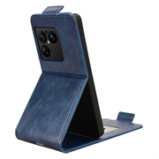 Sony Xperia 1 VIII vertikalt flip-etui med stativ - mørkeblå