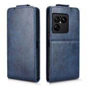 Sony Xperia 1 VIII vertikalt flip-etui med stativ - mørkeblå