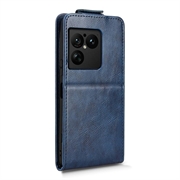 Sony Xperia 1 VIII vertikalt flip-etui med stativ - mørkeblå