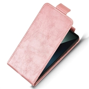 Sony Xperia 1 VIII vertikalt flip-etui med stativ - Roségull