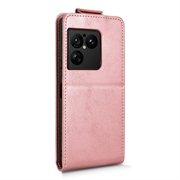 Sony Xperia 1 VIII vertikalt flip-etui med stativ - Roségull