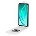 Honor 60 Pro Vertikalt Flip-etui med Kortluke - Hvit