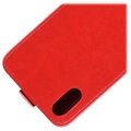 Sony Xperia L3 Vertikalt Flipp-etui med Kortluke - Rød