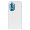Motorola Edge 30 Vertikalt Flipp-etui med Kortluke - Hvit