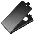 OnePlus 7T Vertikalt Flip-Etui med Kortluke - Svart