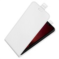 iPhone 13 Vertikalt Flipp-etui med Kortluke - Hvid