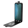 iPhone 14 Pro Max Vertikalt Flip-Deksel med Kortlomme - Svart