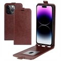 iPhone 15 Pro Vertikalt Flip-Etui med Kortluke
