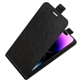 iPhone 15 Pro Max Vertikalt Flip-Deksel med Kortlomme - Svart