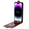 iPhone 15 Pro Max Vertikalt Flip-Deksel med Kortlomme