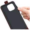 iPhone 15 Pro Max Vertikalt Flip-Deksel med Kortlomme - Brun