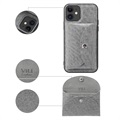Vili T iPhone 12/12 Pro Deksel med Magnetic Lommebok - Grå