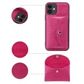 Vili T iPhone 12/12 Pro Deksel med Magnetic Lommebok - Varm Rosa