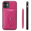 Vili T iPhone 12/12 Pro Deksel med Magnetic Lommebok - Varm Rosa