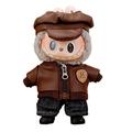 Vintage Aviator Style Outfit Set for Labubu Doll 17cm - 5 Pcs. - Kaffe