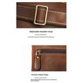 Vintage skinnveske til brystet / reiseveske med skulderrem – kaffefarget