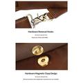 Vintage skinnveske til brystet / reiseveske med skulderrem – kaffefarget