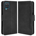 Vintage Series Samsung Galaxy M12 Lommebok-deksel med Kortluke - Svart