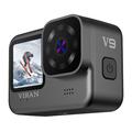 Viran V9 4K 60FPS dobbel skjerm actionkamera - svart