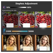Vrig FD-98 Dobbel farge LED-fyllelys - 2500K-9000K