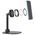 Vrig MG-04 Roterende magnetisk bordstativ - MagSafe-kompatibelt - svart