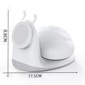 W11 Snegledesign MagSafe trådløs lader med nattlys - hvit