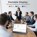 W156U2 15.6" Full HD bærbar skjerm med avtakbart skinnomslag – svart