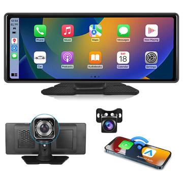 W514A 10.26" Dash Cam CarPlay-skjerm med AHD-kamera med to opptak