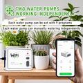 WD-01GDE WiFi-styrt smart vanningssystem med to pumper for planter - hvit