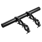 WEST BIKING Sykkelstyreforlenger i aluminiumslegering med dobbel klemme for sykkellykt og GPS-datamaskin