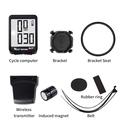 WEST BIKING MTB landeveissykkeldatamaskin med bakgrunnsbelysning Vanntett trådløs multifunksjonell sykkelhastighetsmåler - Svart