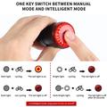 WEST BIKING Smart sensor sykkelbremselys 6 moduser vanntett USB-lading sykkel setepinne LED baklys