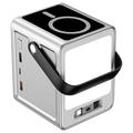 WIWU PS300 50000mAh trådløs powerbank - 100W PD, USB-C-kabel, LED-lys - sølv