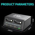 WLX-60E 210W GaN-ladestasjon med 2 uttrekkbare USB-C-kabler