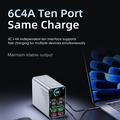 WLX-G2 165W GaN-ladestasjon for skrivebord - 140W PD, 10 porter USB-C og USB-A